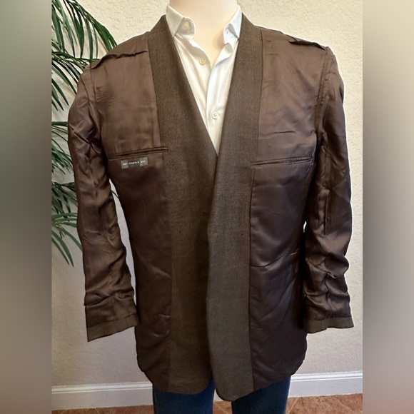 HART SCHAFFNER MARX MENS BLAZER SIZE 42 SPORT COAT BROWN PLAID WINDOWPANE JACKET - Picture 8 of 12